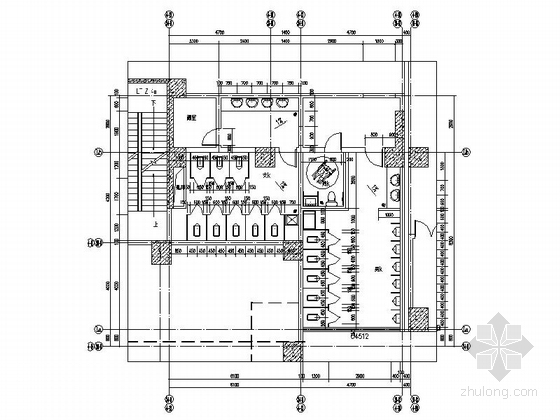 [江西]现代风格三层商住建筑设计方案施工图-现代风格三层商住建筑设计平面图