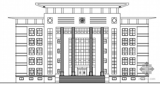 公安办公楼设计说明资料下载-[吉安县]某五层公安局办公大楼建筑施工图