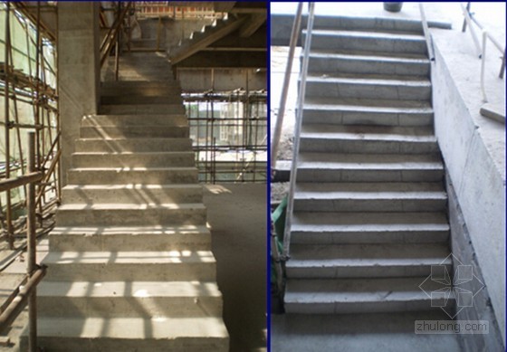 建筑工程施工质量控制案例分析（附图丰富）-楼梯踏步 