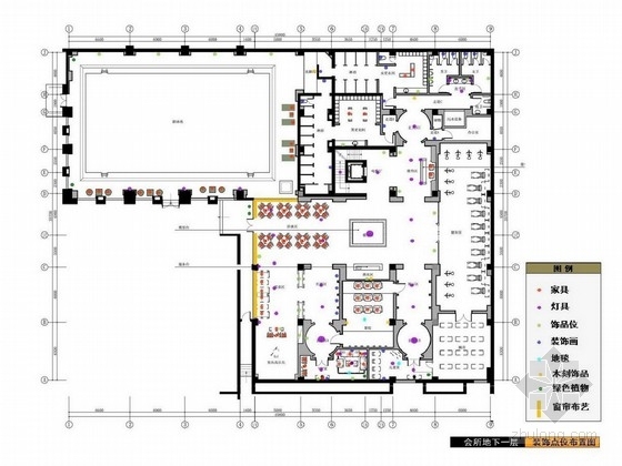 休闲会所方案图资料下载-[河南]高档现代休闲会所室内软装方案图