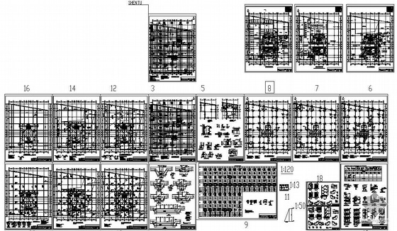 住宅设计结构图纸资料下载-北京某小区住宅钢结构图纸
