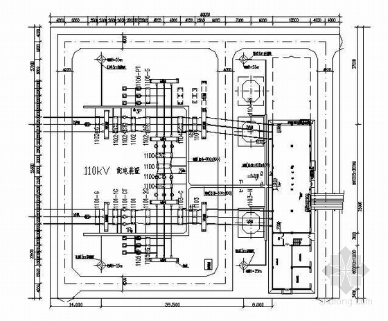 110kv电缆保护资料下载-陕西某110KV变电站户外电动接地及照明施工图