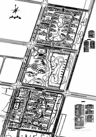 规划图总平面图资料下载-[河北]城镇修建性详细规划总平面图