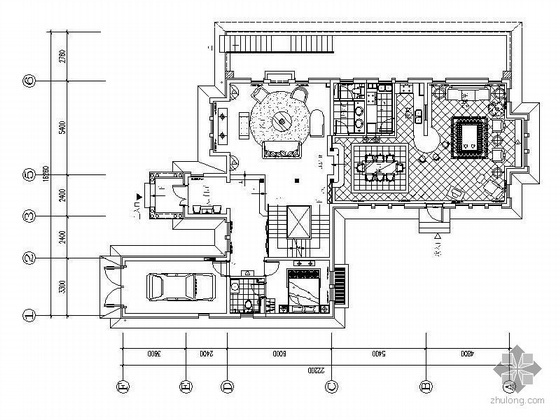两间二层别墅设计图资料下载-[北京]双层美式别墅样板间设计图