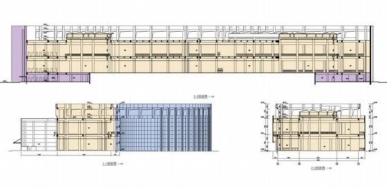 [山东]某4层展览馆建筑设计方案文本（含PPT）-剖面图