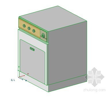 洗衣机cad下载资料下载-洗衣机03 ArchiCAD模型
