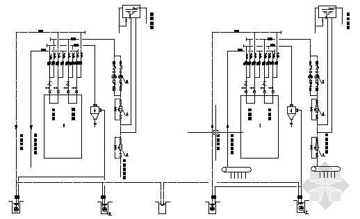 水源热泵机房图资料下载-某水源热泵机房图