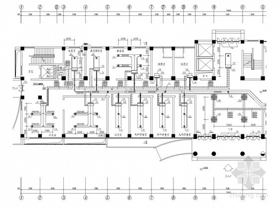 小型办公楼建筑CAD资料下载-综合小型办公楼空调系统设计施工图（风冷热泵机组）
