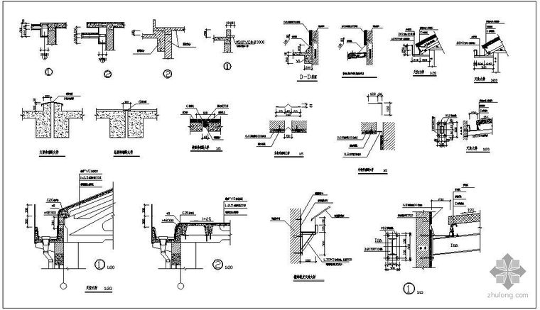 伸缩缝的构造资料下载-某伸缩缝天沟节点构造详图