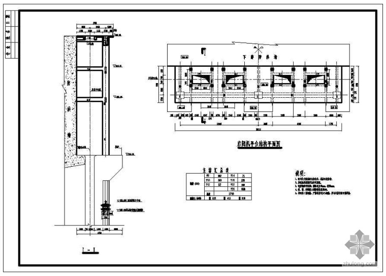 水闸启闭机房设计图资料下载-某电站启闭机平台技施设计图
