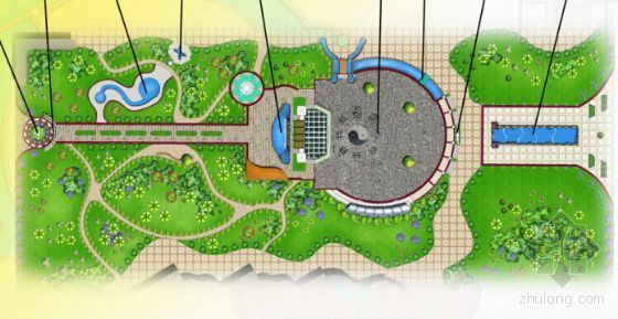 学校广场喷泉设计图资料下载-某商务广场设计图