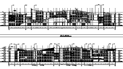 大门雨棚CAD图资料下载-[安徽]17年某大学公共教学楼设计全专业施工图（含大门，景观等）