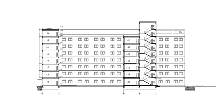 三层钢构办公楼图纸资料下载-某8层综合办公楼建筑CAD图纸（含计算书，建筑、结构图，施组）