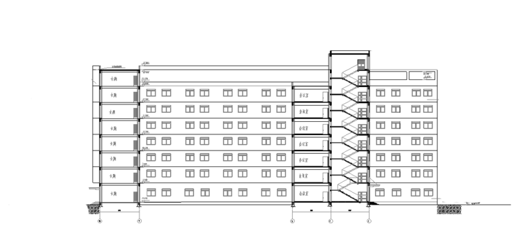 多层办公楼建筑cad图纸资料下载-某8层综合办公楼建筑CAD图纸（含计算书，建筑、结构图，施组）