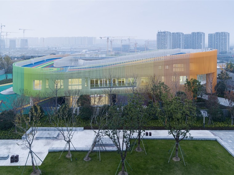 未来社区空间布局与建筑场景演绎资料下载-杭州杨柳郡社区小学与幼儿园