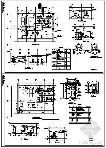 中央制冷机房平面图资料下载-制冷机房、新风机房大样图