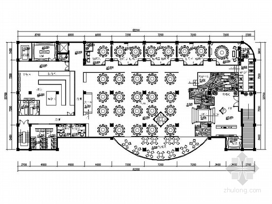 新中式餐厅设计手稿方案资料下载-[原创]复古高档中式餐厅室内设计CAD施工图（含设计方案）