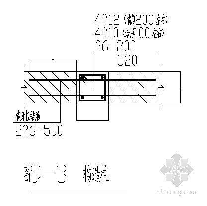 构造柱设计详图资料下载-砌体结构构造柱节点构造详图