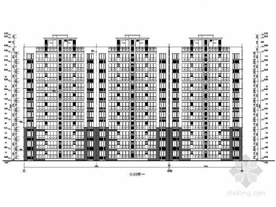 住宅平立剖面资料下载-[9500平]江苏泰州11层剪力墙住宅结构图（含建筑图）