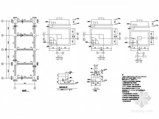 单层辅助用房基础资料下载-单层混合结构工业辅助用房结构施工图