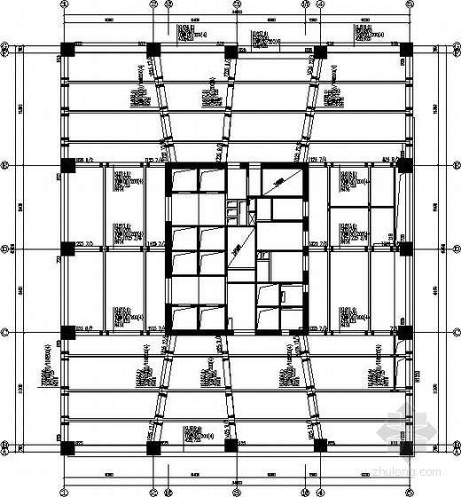 避难层核心筒设计资料下载-39层框架核心筒住宅结构施工图