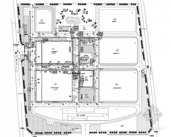 厂房门卫室cad施工图资料下载-[安徽]某产业基地给排水全套施工图