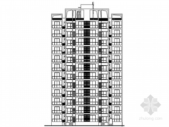 陕西高层住宅建筑立面设计资料下载-[陕西]现代风格高层住宅区建筑施工图（含效果图）