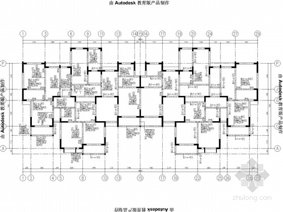 小高层11层施工图资料下载-[江苏]11层小高层住宅楼框剪结构施工图(桩基、天然地基)