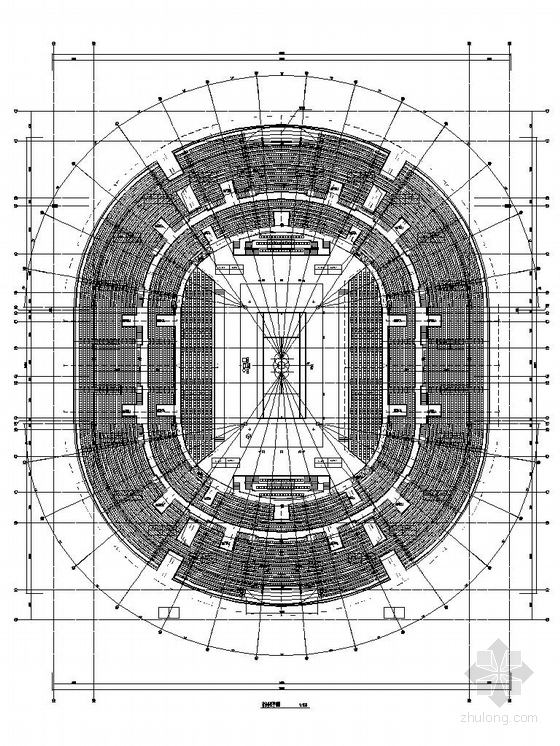 [大连]市级框架结构特级网球场建筑施工图-市级框架结构特级网球场建筑平面图