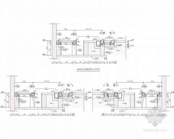 10kV及以下业扩受电工程典型设计图集134张（适用南方电网） -KYN高压柜基础剖面图-双列式 