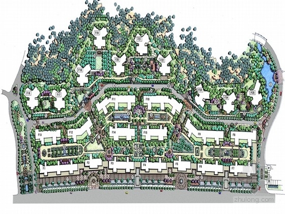 居住区景观规划cad总图资料下载-[长沙]“ART DECO”建筑风格居住区景观规划设计方案