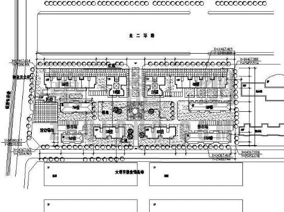 阿里巴巴办公室总平面图资料下载-某职大规划总平面图