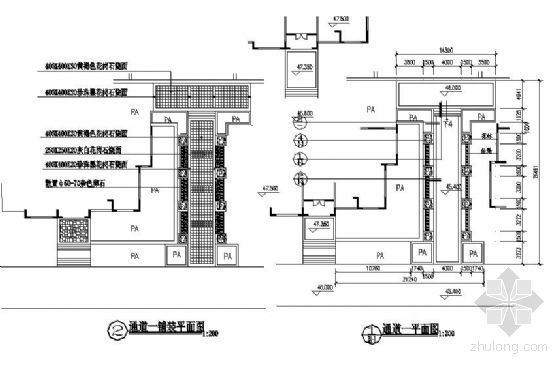 花坛和小区人行通道施工图