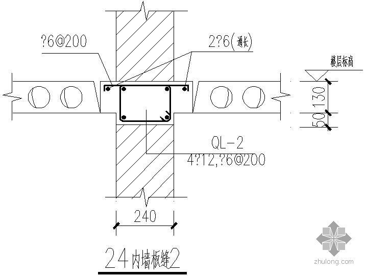 混凝土保温墙板节点资料下载-某24内墙板缝节点构造详图（2）