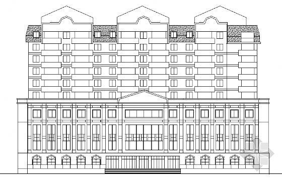 商住楼方案cad图资料下载-某商住楼建筑方案图