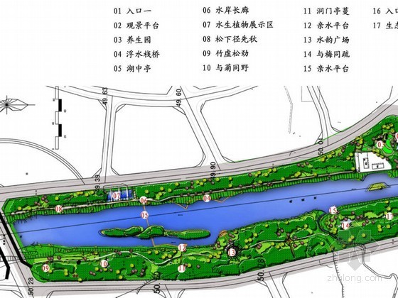 滨水景观设计方案cad资料下载-江西滨水景观设计方案