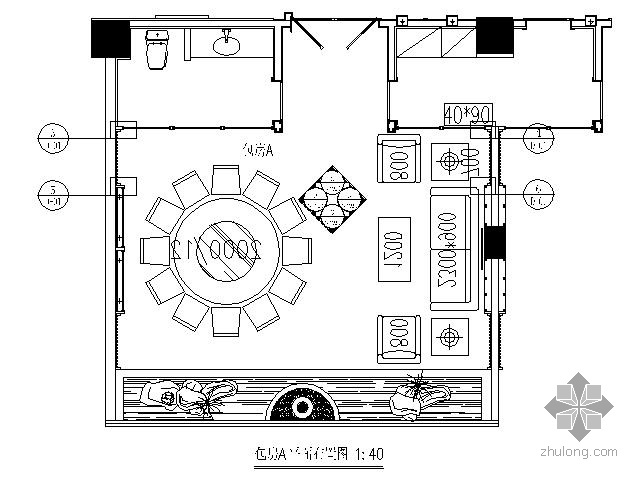 餐厅包房施工图资料下载-[重庆]某中餐厅包房施工图Ⅰ