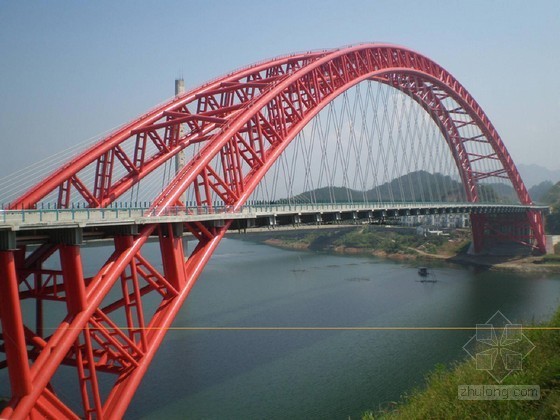 全钢钢管拱桥资料下载-提篮式钢管混凝土拱桥上部结构施工技术汇报（鲁班奖）