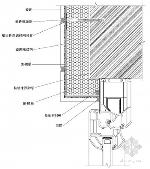 墙面基层层节点图资料下载-建筑工程防火酚醛板外墙外保温系统施工方案（节点构造图）