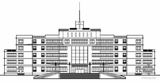 小型办公楼设计效果图资料下载-某六层小型办公楼建筑方案图