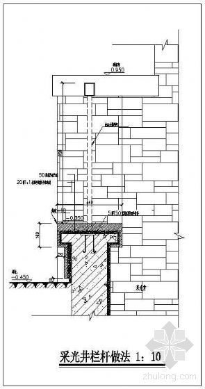 电井的创优做法资料下载-采光井栏杆做法详图