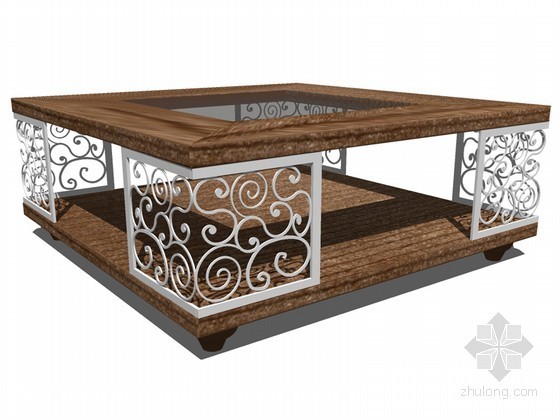SU桌模型资料下载-咖啡桌SketchUp模型下载
