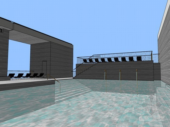 [名师]瓦尔斯温泉浴场建筑SketchUp模型- 
