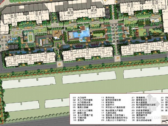 综合居住区资料下载-[苏州]综合型居住区景观概念设计方案