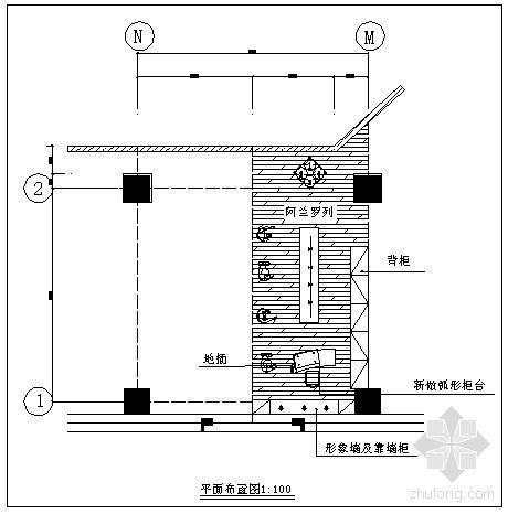 店面门头cad图资料下载-某店面装修设计图
