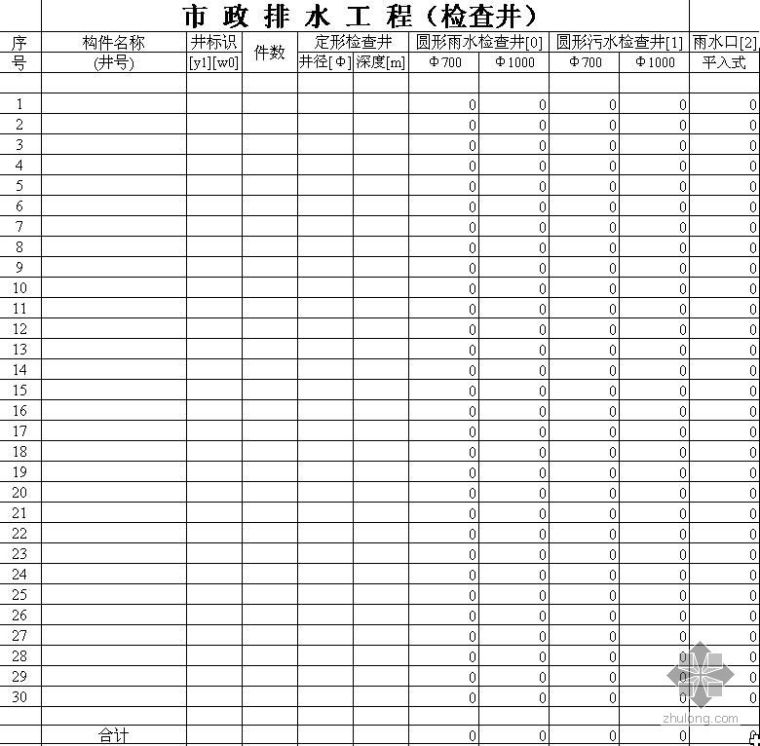 建筑工程分部分项工程交底资料下载-建筑工程分部分项工程量计算表