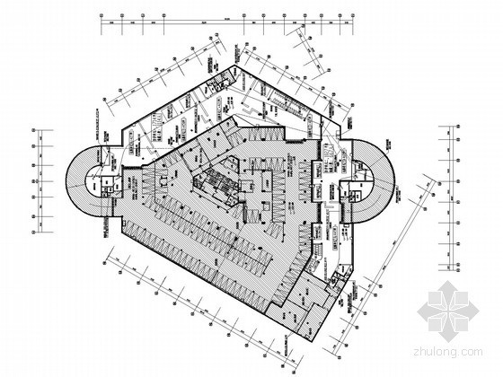 [浙江]26层综合大厦地下强电系统施工图纸-地下二层(人防战时)信号通信电气平面图 