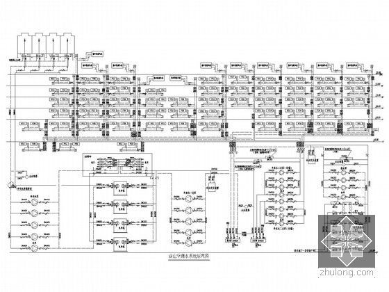 [山东]多功能商业综合体空调通风排烟系统设计施工图（含负荷水力计算 详图多）-商业空调水系统原理图