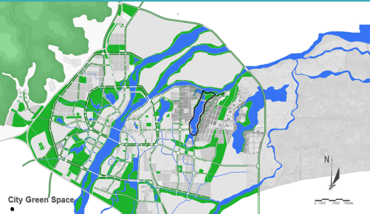 [江西]滨湖总体方案设计框架-城市绿化空间