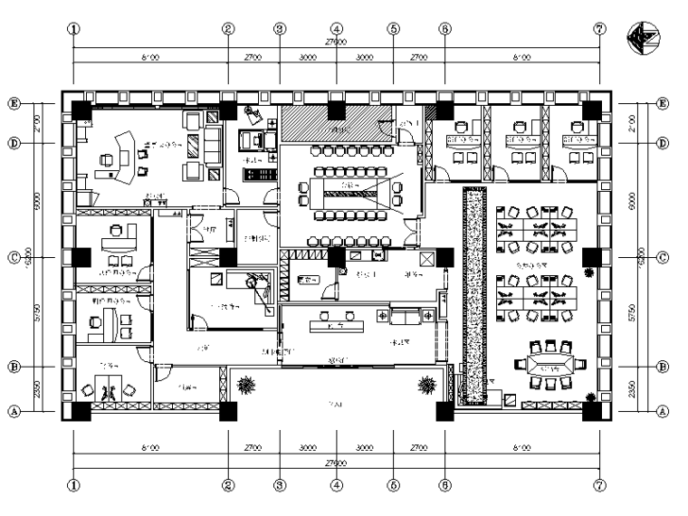商务办公大楼室内效果图资料下载-[四川]全套建筑设计办公楼CAD施工图（含效果图）